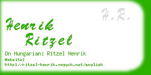 henrik ritzel business card